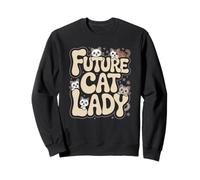 Future Cat Lady Cute Kittens Intorno Lettere Felpa