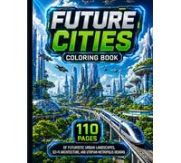 Future Cities Coloring Book: 110 Pages of Futuristic Urban Landscapes, Sci-Fi Architecture, and Utopian Metropolis Designs