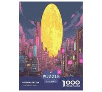 Future City Beneath The Moon Puzzle Intrattenimento Creativo 1000 Pezzi Giochi Funky Planet Puzzle Relax Sfide Divertenti Decorazione Perfetta Per Uomini E Donne 52x38cm/1000pcs