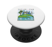 Future City Energia eolica Frutiger Aero Y2K Style Ocean PopSockets PopGrip Adesivo