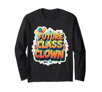 Future Class Clown Primo Giorno Di Scuola Asilo Divertente Maglia a Manica