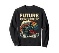 Future Conductor a Bordo del Treno a Vapore Lover Kids Felpa