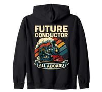 Future Conductor a Bordo del Treno a Vapore Lover Kids Felpa con Cappuccio