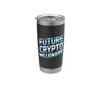 Future Crypto Millionaire Divertente Investitore di Criptovaluta Bicchiere termico in acciaio inox doppia parete