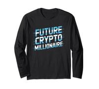 Future Crypto Millionaire Divertente Investitore di Criptovaluta Maglia a Manica