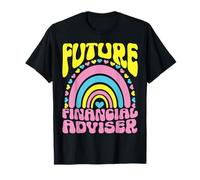 Future Financial Advisor Bright Retro Rainbow Occupazione Maglietta
