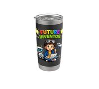 Future Inventor Robotica Scienza Tecnologia Design Bicchiere termico in acciaio inox doppia parete