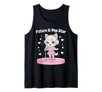 Future K-Pop Star Carino Anime Gatto Kawaii Chibi Canto Idolo Canotta