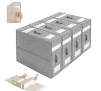 Future Lookout Multi Use Storage Bags Dustproof, Bags Dustproof Organizer, Foldable Linen Closet Organizers With Zipper for Bedding Quilts Blankets (gray,4pcs)
