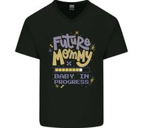 Future Mommy Nuovo Baby In Corso Gravidanza Maglietta In Cotone A V Per Uomo