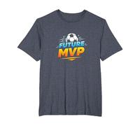 Future MVP Soccer for Boys Inspirational Sport Gift Maglietta, Uomo Taglie Grandi, Pervinca, 3X Tall