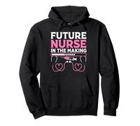 Future Nurse in The Making Motivational Journey Felpa con Cappuccio