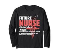 Future Nurse Superhero Scrubs Medical Caregiver Definition Maglia a Manica