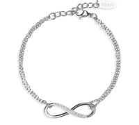 FUTURE OF FURNITURE L'adoro Bracciale da donna con infinito in acciaio inox 316L Infinity con zirconi, ideale come regalo