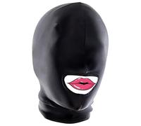Future of your pleasure Sensual FOPS Maschera BDSM Universale per Testa con Apertura Bocca Nero Spandex Flessibile Traspirante Sex Toy per Uomo Donna Coppie Bondage Fetish Gioco Ruolo Discreto B23-5