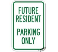 Future Resident Parking Only Sign 30,5 x 20,3 cm metallo latta segni alluminio antiruggine segno parcheggio