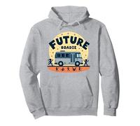 Future Roadie My First Concert Kids Music Tour Bus Avventura Felpa con Cappuccio, Unisex per Adulti, Grigio Melange, XXL