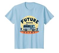 Future Roadie My First Concert Kids Music Tour Bus Avventura Maglietta, Bambini, Celeste, 8 Anni