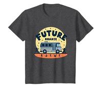 Future Roadie My First Concert Kids Music Tour Bus Avventura Maglietta, Bambini, Grigio Scuro, 10 Anni