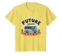 Future Roadie My First Concert Kids Music Tour Bus Avventura Maglietta, Bambini, Limone, 3 Anni