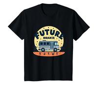 Future Roadie My First Concert Kids Music Tour Bus Avventura Maglietta, Bambini, Nero, 8 Anni