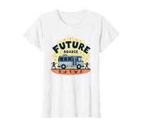 Future Roadie My First Concert Kids Music Tour Bus Avventura Maglietta, Donna, Bianco, M