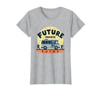 Future Roadie My First Concert Kids Music Tour Bus Avventura Maglietta, Donna, Grigio Melange, S