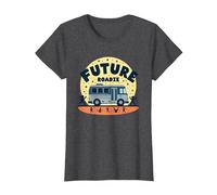 Future Roadie My First Concert Kids Music Tour Bus Avventura Maglietta, Donna, Grigio Scuro, 3XL