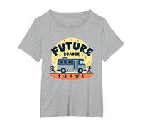 Future Roadie My First Concert Kids Music Tour Bus Avventura Maglietta, Donna Plus-Size, Grigio Melange, 4X