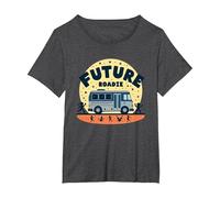 Future Roadie My First Concert Kids Music Tour Bus Avventura Maglietta, Donna Plus-Size, Grigio Scuro, 4X