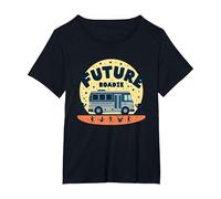 Future Roadie My First Concert Kids Music Tour Bus Avventura Maglietta, Donna Plus-Size, Nero, 2X