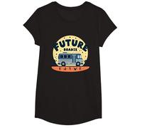 Future Roadie My First Concert Kids Music Tour Bus Avventura Maglietta, Ragazze, Nero, M