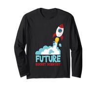 Future Scienziato Scienza Razzo Nave Bambini Regalo Astronauta Maglia a Manica