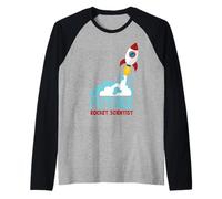 Future Scienziato Scienza Razzo Nave Bambini Regalo Astronauta Maglia con Maniche Raglan