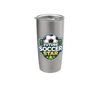 Future Soccer Star Bambini Giocatore Amante Bambino Ragazza Ragazzo Aspirante Bicchiere termico in acciaio inox doppia parete
