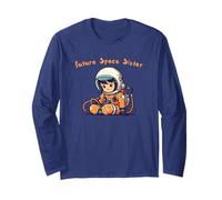 Future Space Sister Anime ragazza astronauta nel casco spaziale Maglia a Manica