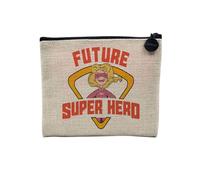 Future Super Hero Dream Movies - Astuccio per trucco in tela effetto lino, portamonete 15 x 10 cm, lino, 15 x 10 cm, Astuccio per il trucco