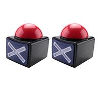 FutureHight 2 Pezzi Gioco Answer Buzzer, Gioco Buzzer Allarme Suono Pulsante di Gioco con Luce Trivia Quiz Got Talent Buzzer Giocattolo