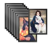 FutureHight Confezione da 10 cornici magnetiche A5 con Diamanti, Cornice Magnetica autoadesiva, Cornice per Pittura con Diamanti, Cornice per Display, Resistente, Nera