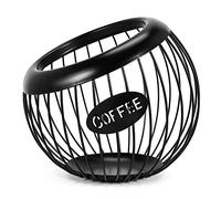 FutureHight Portaoggetti per caffè, organizer per tazze K e caffè espresso con grande capacità, cestello portaoggetti per capsule di caffè in metallo
