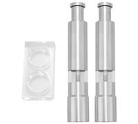 FutureHight Sale e Set Di 2, Saliera In Acciaio Pressione Pulsante Manuale Sale di Vetro e Set