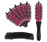 FutureHight Set di spazzole per capelli in ceramica e alluminio con ruote rimovibili, 6 pezzi, 3 misure, rotonda per tutti i tipi di capelli