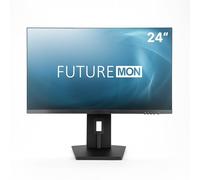 FutureMON Monitor 24" Full HD (1920x1080, 60Hz, 16:9) • HDMI & USB 3.2 Gen 2 • Regolabile in altezza e inclinabile • Schermo PC • Monitor per gaming, ufficio, home office
