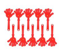 FUTUREORYY 10 Pezzi Clap Clap per Festa in Abs Rosso, Facile da Tenere e Rumoroso per Feste e Party, Accessorio per Tifare e Celebrare in Gruppo