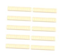 FUTUREORYY 10 Pezzi Selle Ponte Mandolino in Plastica Beige Compatibili per Migliorare Tuning e Risonanza Strumenti Corde