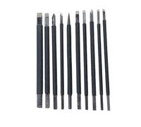 FUTUREORYY 10 Pezzi Set di Utensili per Incisione Manuale | Manici Ergonomici in Legno, Lame Affilate e Antiscivolo, per Sigilli, Pietra, Metallo e Legno