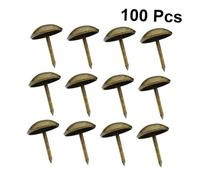 FUTUREORYY 100 Pezzi Chiodi Antichi Bronzo Testa Rotondi per Tappezzeria Mobili Porta Decorativi Vintage