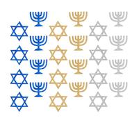 FUTUREORYY 100 pezzi Confetti Hanukkah con Stelle di David e Candelabri Scintillanti Decorazioni Festa Religiose Confetti Decorativi per Tavolo Facili da Spargere per Eventi Celebrativi