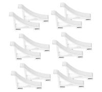 FUTUREORYY 12 pezzi Staffe Clip in per Ripiani Frigorifero e Congelatore Ganci Resistenti con Gancio in Alluminio Fissaggio Sicuro per Incasso e Freezer Facili da Installare