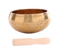 FUTUREORYY 1set Bowl Di Meditazione Rame Con Bacchetta Legno Ciotola Tibetana Per Yoga e Relax Per Pratiche Spirituali e Meditazione Profonda Completo